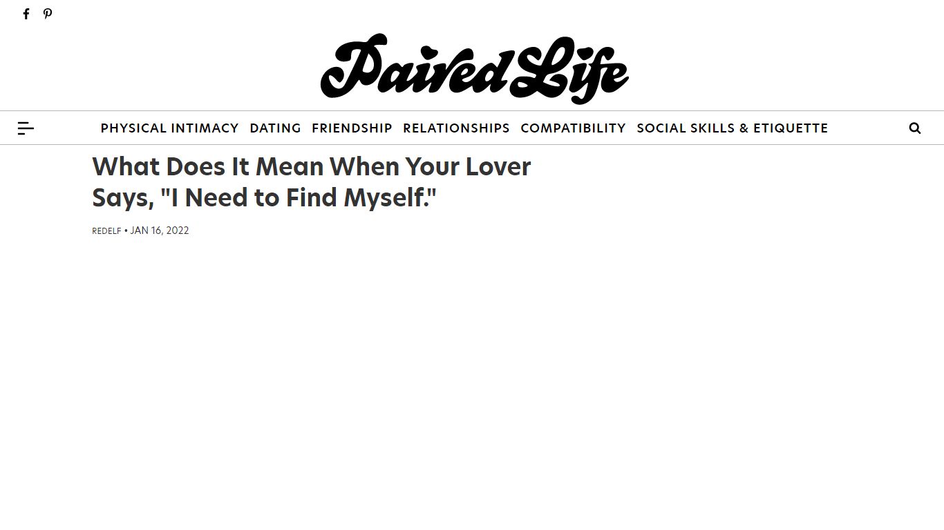 What Does It Mean When Your Lover Says, "I Need to Find Myself."